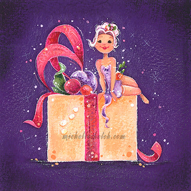 Christmas Gift Fairy Fine Art Print