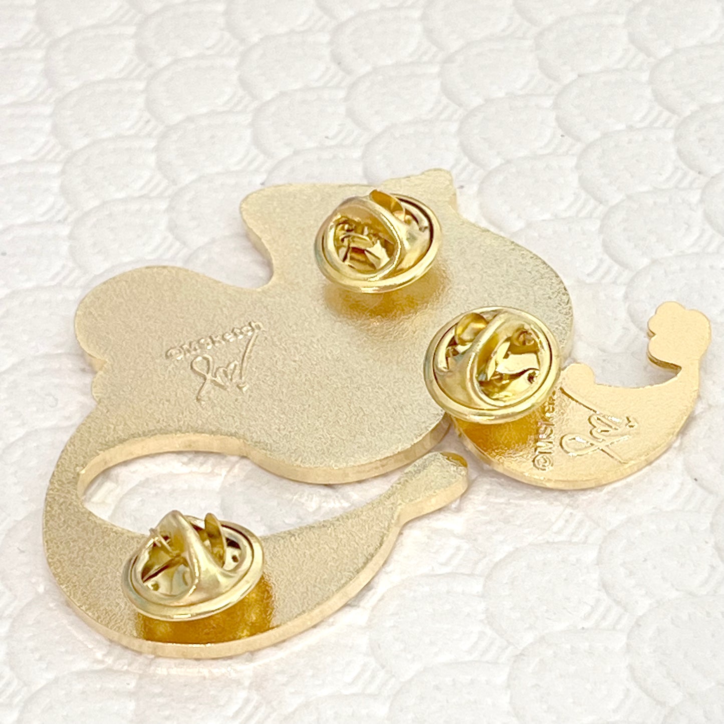 Pink Coral Tail Mermie Seal Friend Pin Set