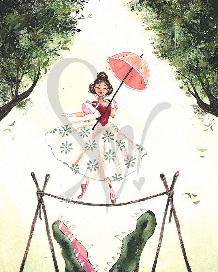 Ballerina Tightrope (Haunted Mansion) Fine Art Print