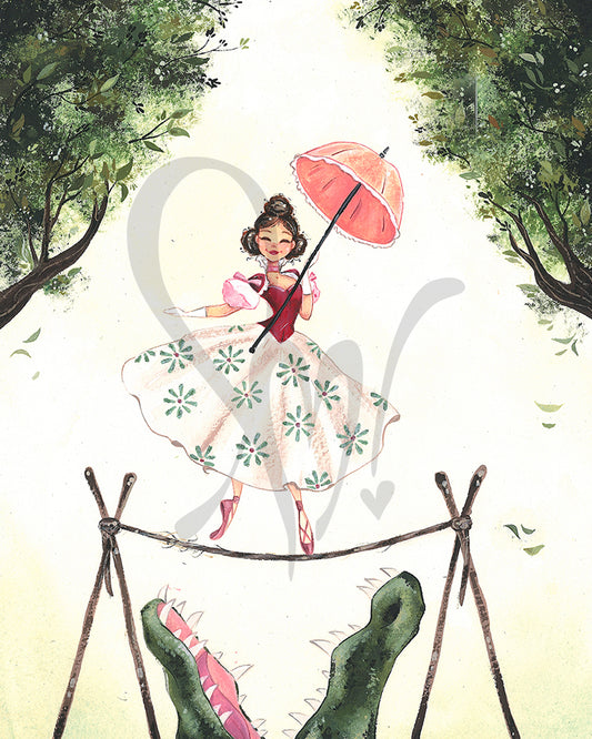 Ballerina Tightrope (Haunted Mansion) Fine Art Print