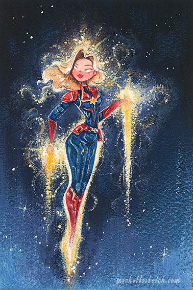 Captain Marvel Fine Art Print