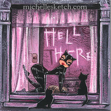 Catwoman (Hell Here) Fine Art Print