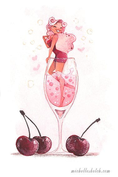 Valentine Cocktails Fine Art Print