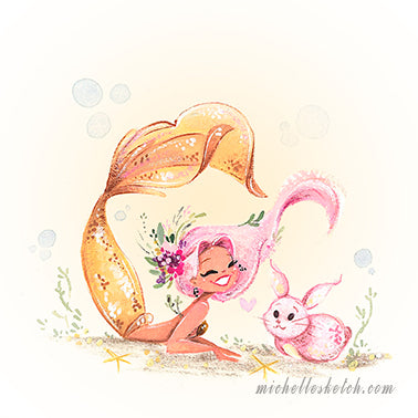 Easter Mermaid Fine Art Print