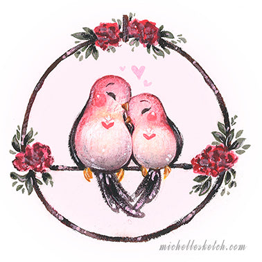 Lovebirds Fine Art Print