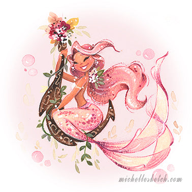 May Mermaid Fine Art Print