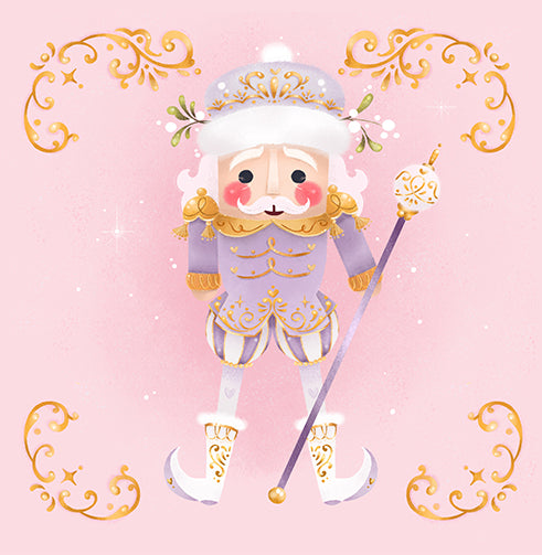 Nutcracker on Pink Fine Art Print