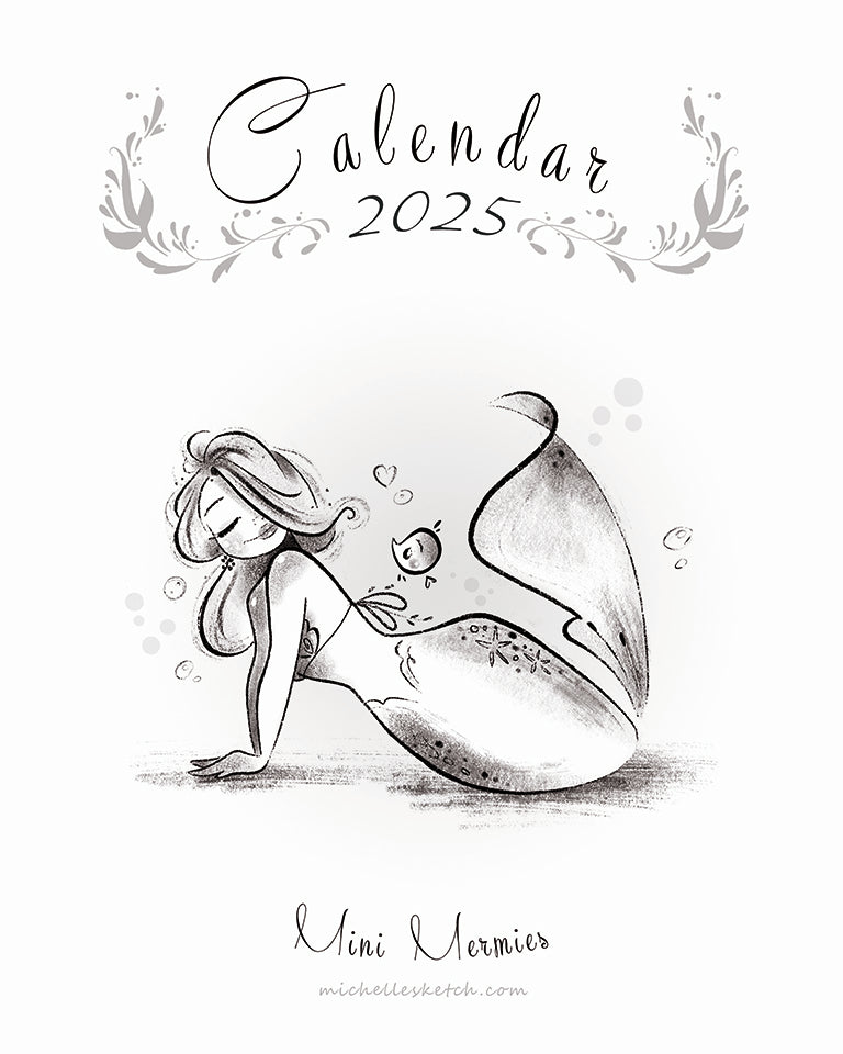 Calendar Mermies 2025 - Charcoal Edition - PRE-SALE