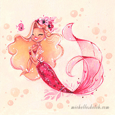 Primerose Mermaid Fine Art Print