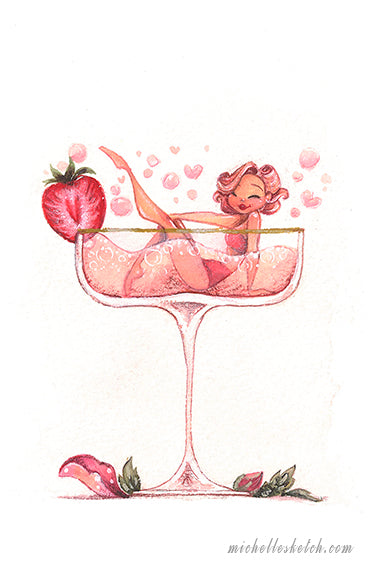 Valentine Cocktails Fine Art Print