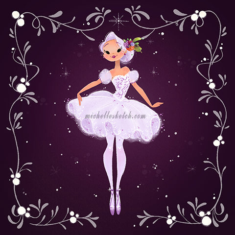 Sugarplum Ballerina Fine Art Print