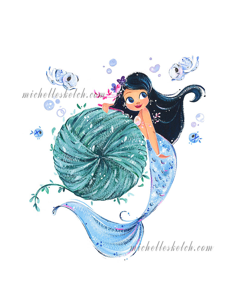 Yarn Mermaid Fine Art Print