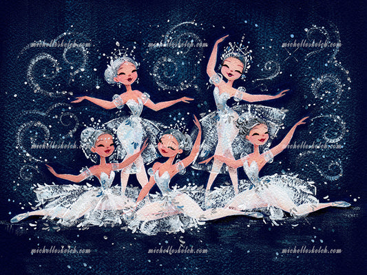 Waltz of Snowflakes Fine Art Print