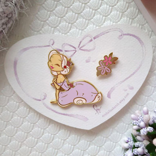 Lovely Lilac Ballerina Hard Enamel Pin Set